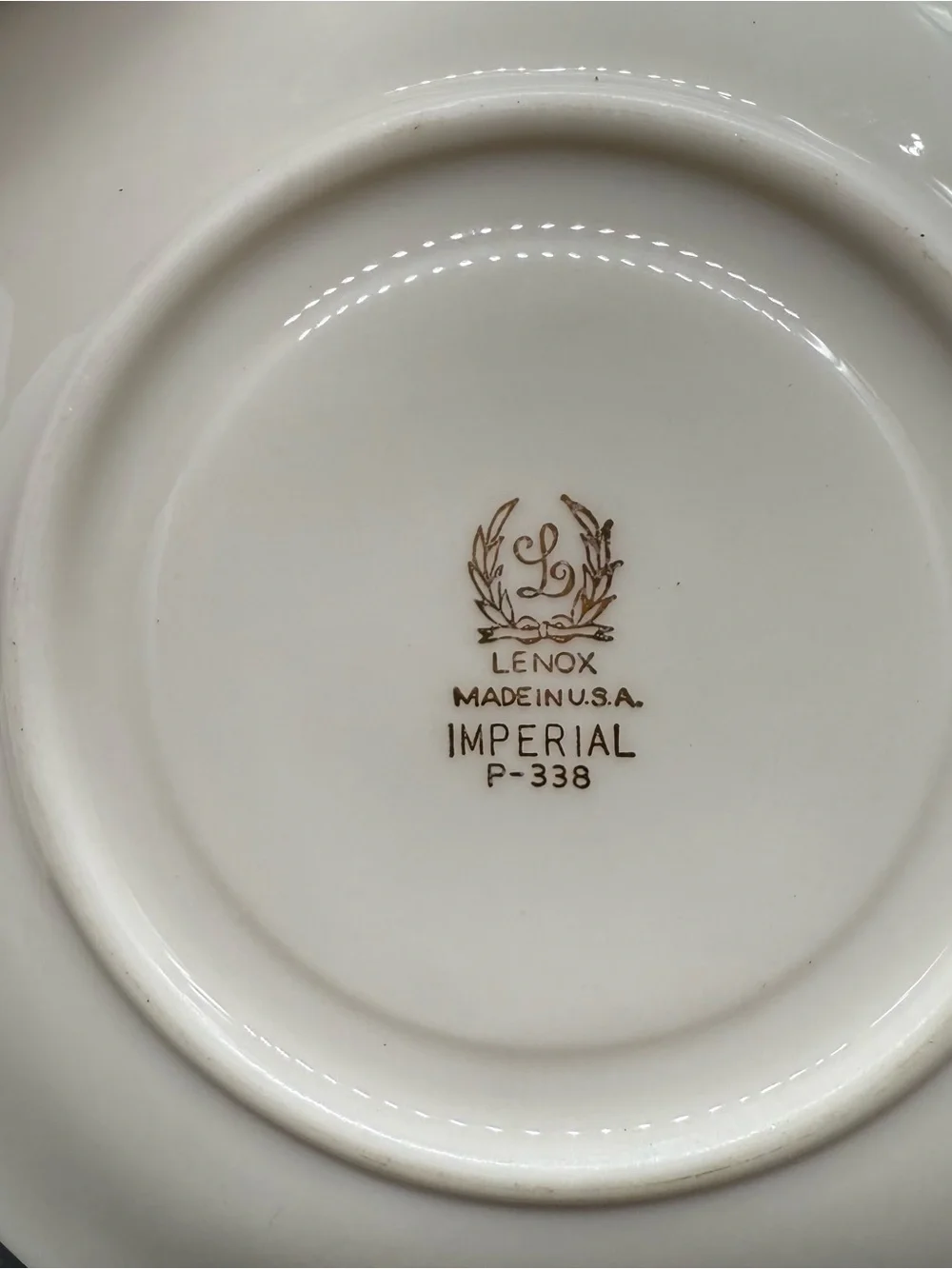 Lenox Imperial China Ivory Gold USA Saucer 5 3/4